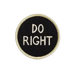 Oxford Pennant Do Right Embroidered Patch