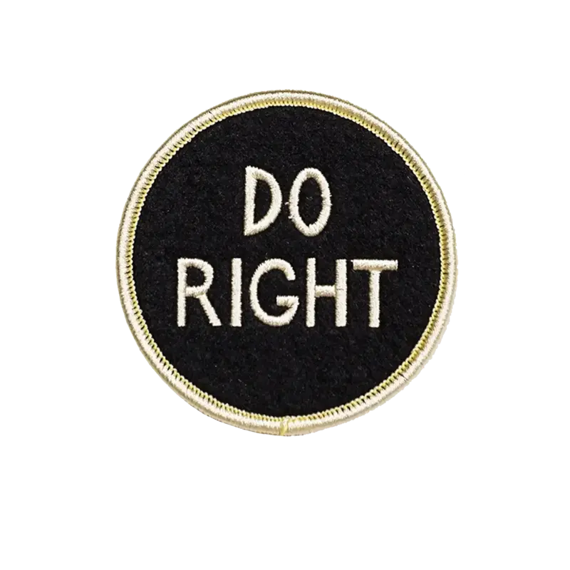 Oxford Pennant Do Right Embroidered Patch