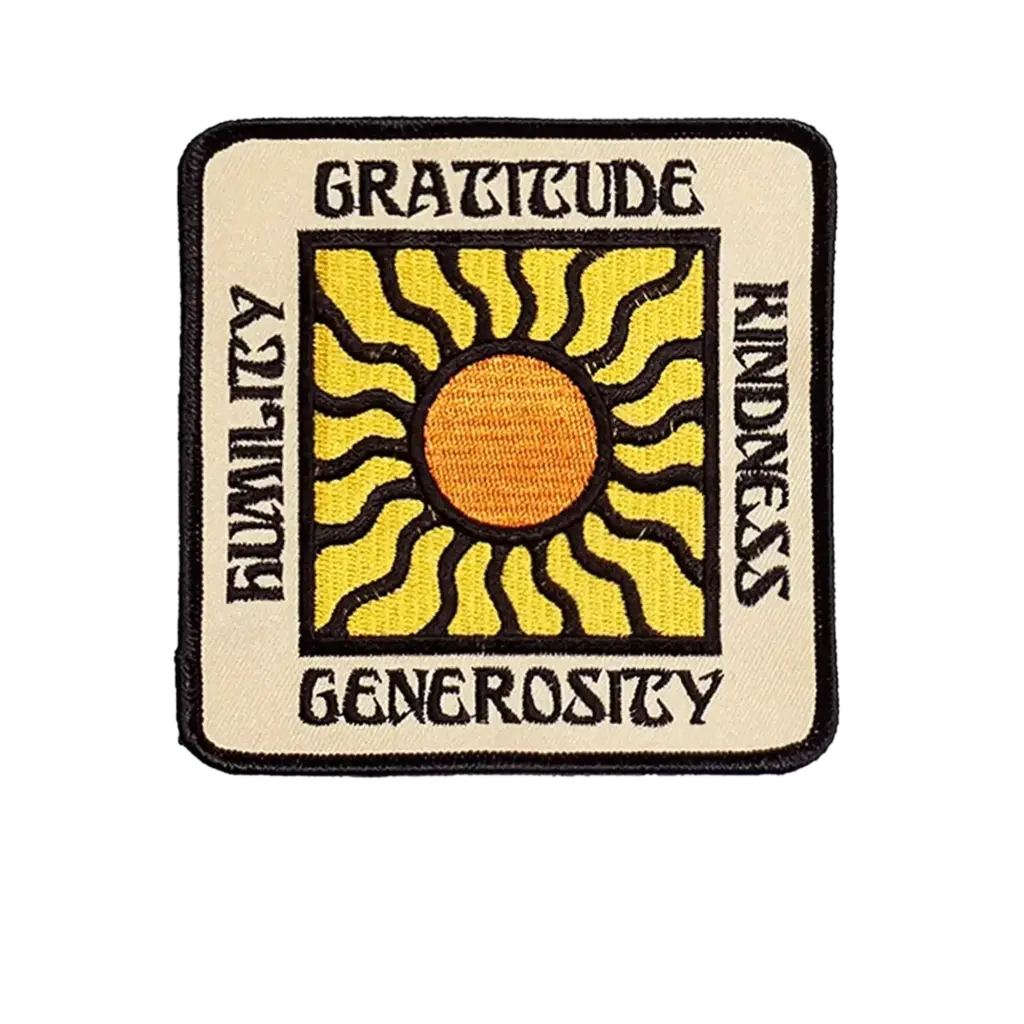 Oxford Pennant Gratitude Embroidered Patch