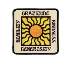 Oxford Pennant Gratitude Embroidered Patch