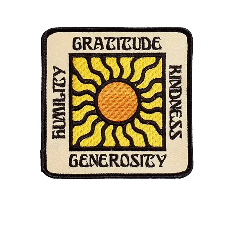 Oxford Pennant Gratitude Embroidered Patch