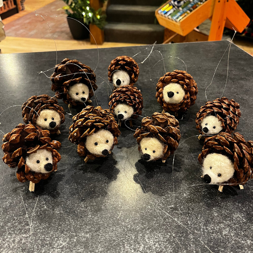 Analisa DeGrave Hedgehog Pinecone Ornament
