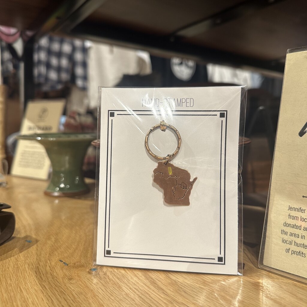 Ice Age Trail - Hand Stamped Keyring
