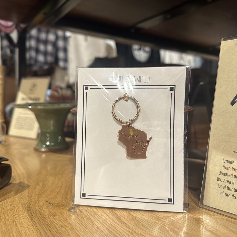 Blue Moon Studios Ice Age Trail - Hand Stamped Keyring