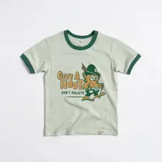 The Landmark Project Give A Hoot, Don't Pollute Youth Ringer Tee