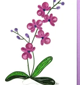Iconic Quilling Quilling Greeting Card Purple Orchid