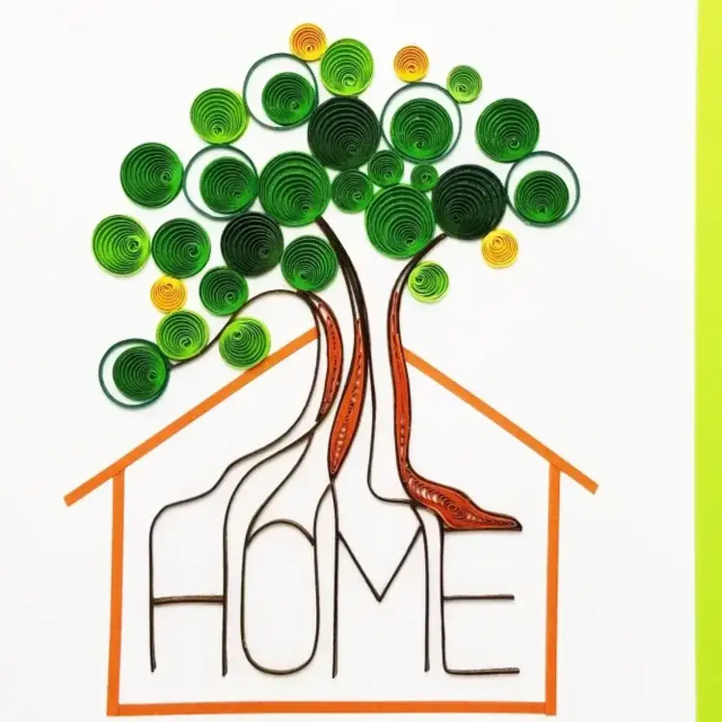 Iconic Quilling Quilling Greeting Card Home Tree
