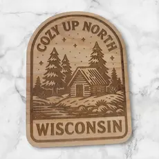 Ellie Joe Design Co. Wood Magnet - Cozy Up North Wisconsin