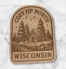 Ellie Joe Design Co. Wood Magnet - Cozy Up North Wisconsin