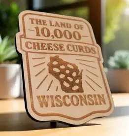 Ellie Joe Design Co. Wood Magnet - Wisconsin Land of 10,000 Cheese Curds
