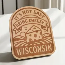 Ellie Joe Design Co. Copy of Wood Magnet - Wisconsin Farm Scene