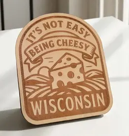 Ellie Joe Design Co. Copy of Wood Magnet - Wisconsin Farm Scene