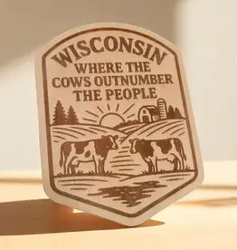 Ellie Joe Design Co. Copy of Wood Magnet - It’s Not Easy Being Cheesy Wisconsin