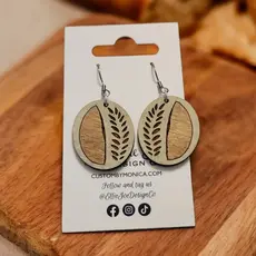 Ellie Joe Design Co. Wood Earrings - Sourdough Dangles