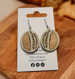 Ellie Joe Design Co. Wood Earrings - Sourdough Dangles