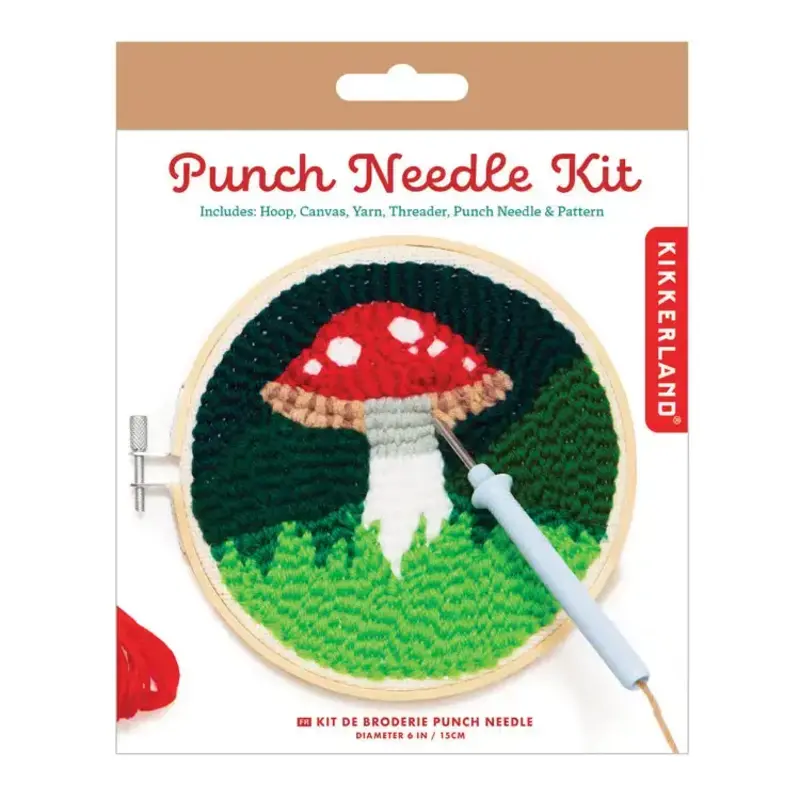 Kikkerland Mushroom Punch Needle Kit