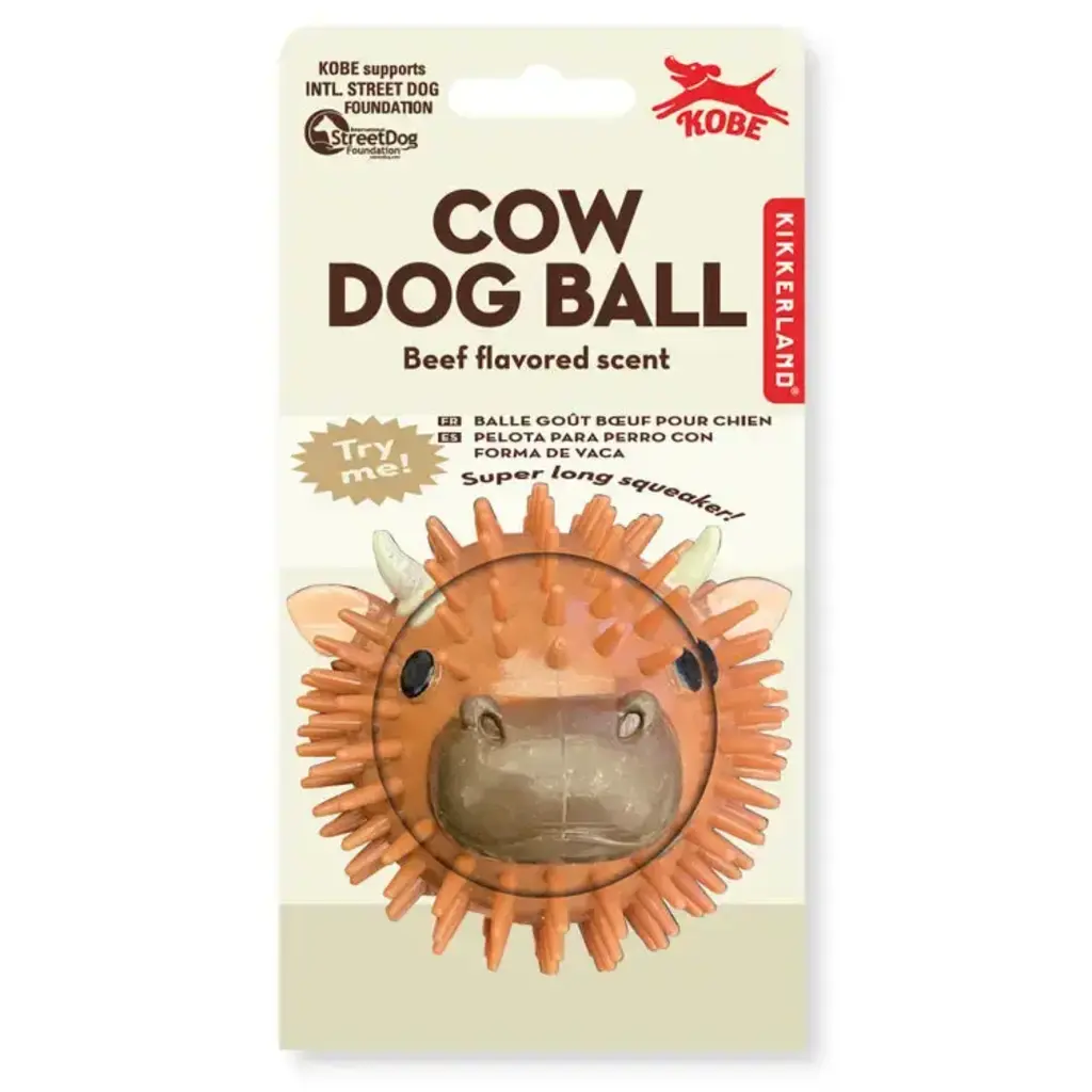 Kikkerland Cow Dog Ball