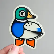 Curlworks Mallard Duck - 3" Vinyl Sticker