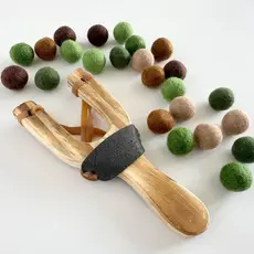 Wool Jamboree Camouflage Slingshot And Felt Ball Set