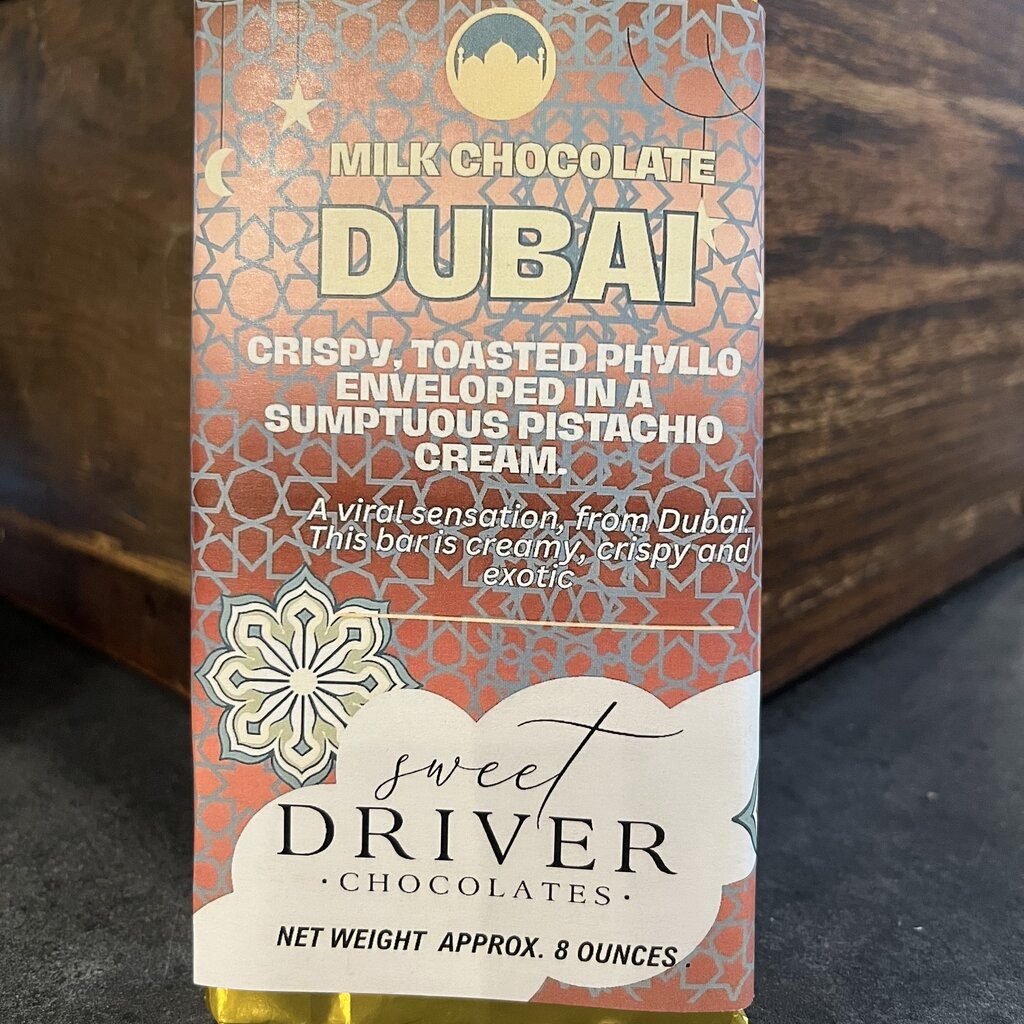 Sweet Driver Chocolates Sweet Driver Chocolates - Milk Chocolate Dubai Bar (Large)