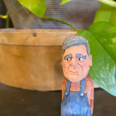 Denny Williams Mini Wood Carving - Farmer