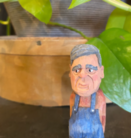 Denny Williams Mini Wood Carving - Farmer