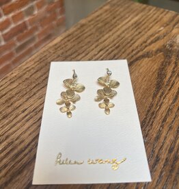 Helen Wang Jewelry Earrings - 24k Gold Swiss Blue Topaz Flowers