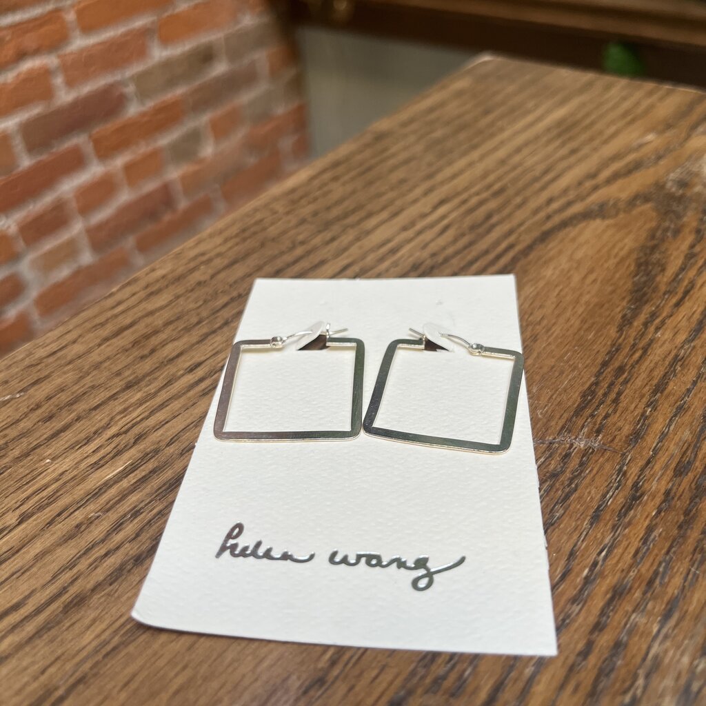Helen Wang Jewelry Earrings - Sterling Silver Square Hoops
