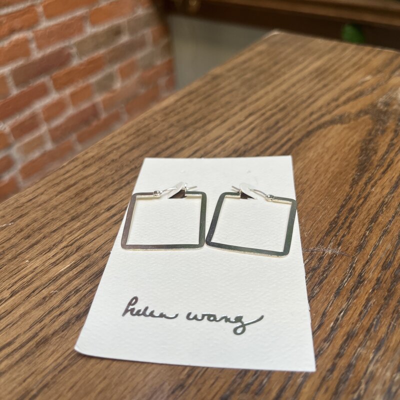 Helen Wang Jewelry Earrings - Sterling Silver Square Hoops