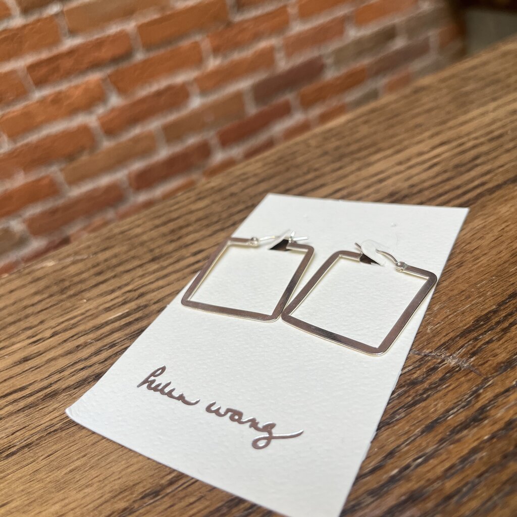 Helen Wang Jewelry Earrings - Sterling Silver Square Hoops