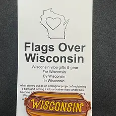 Flags Over Wisconsin Lapel Pin - Wisconsin Mustard Brat