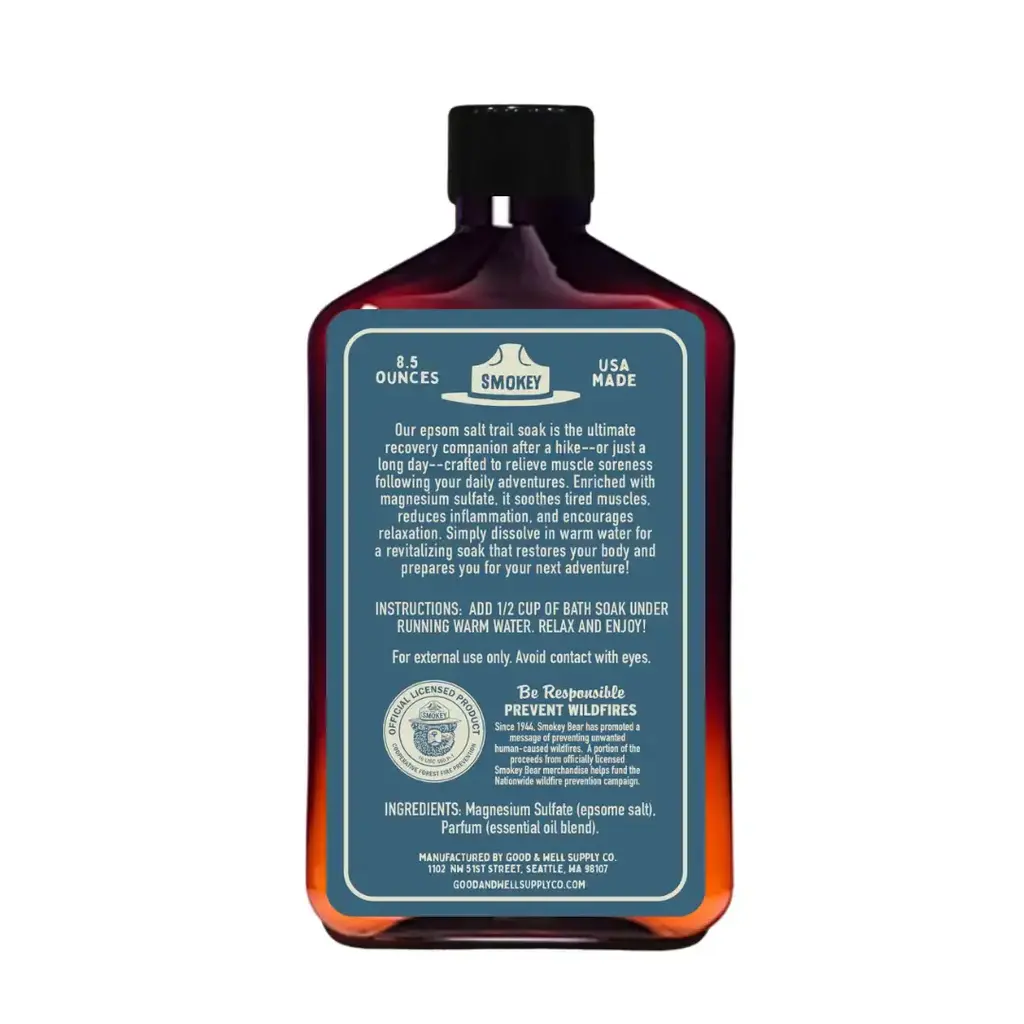 Good & Well Supply Co. Epsom Salt Trail Soak - Smokey Bear - Cedar & Mint