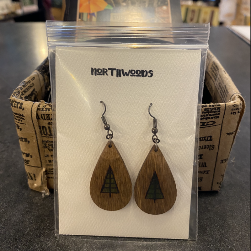 Wisco Cheer Wood Earring Simple Pine