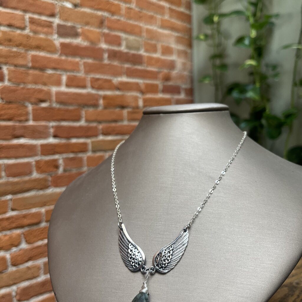 Pennyroyal Moon Small Wings Pendant