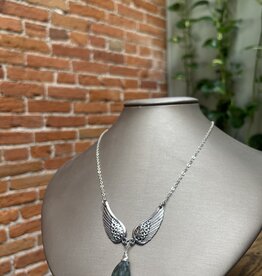 Pennyroyal Moon Small Wings Pendant