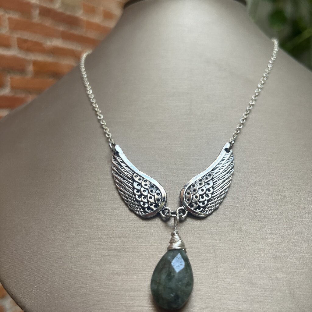 Pennyroyal Moon Small Wings Pendant