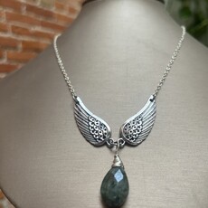 Pennyroyal Moon Small Wings Pendant