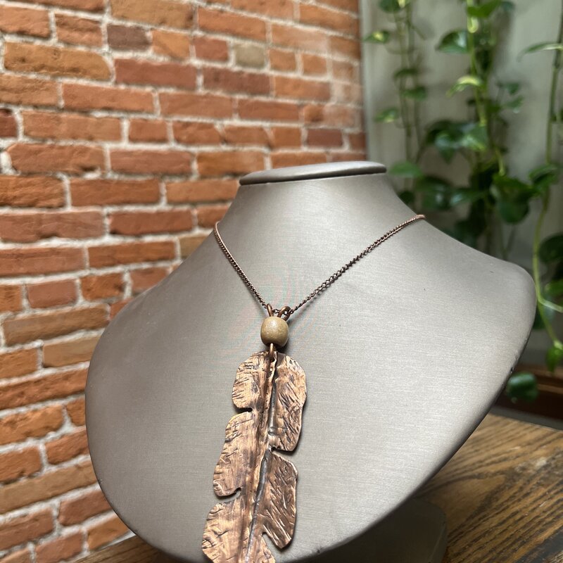 Pennyroyal Moon Feather Pendant