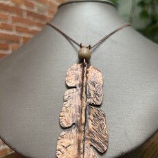 Pennyroyal Moon Feather Pendant