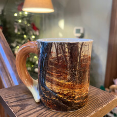 Art Brand Studios Autumn Run White Tail Deer Sculpted Mug