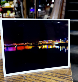 Lloyd Fleig Greeting Card - Night Lights on the Confluence