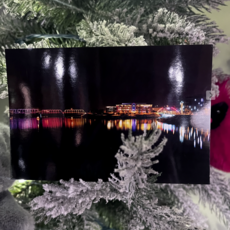 Lloyd Fleig Postcard - Night Lights on the Confluence