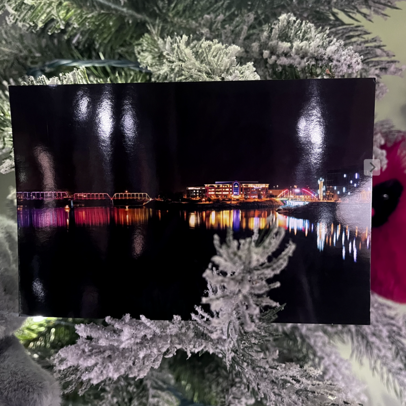 Lloyd Fleig Postcard - Night Lights on the Confluence