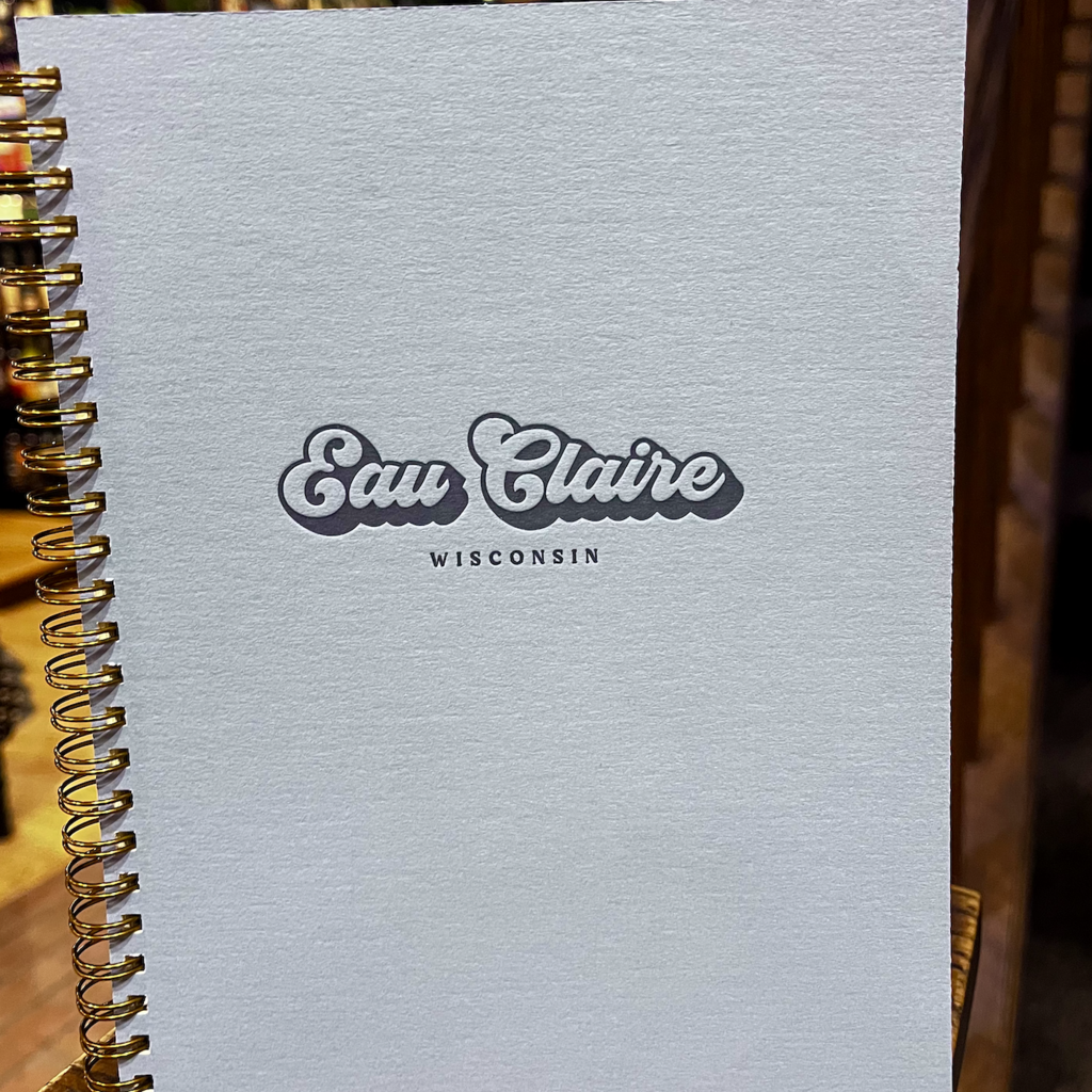 Volume One Eau Claire Retro Script Lined Journal: Sky Blue