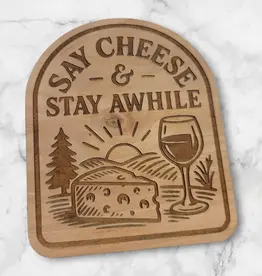 Ellie Joe Design Co. Wood Magnet - Say Cheese & Stay Awhile
