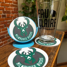 Dave West 3D Printed Milwaukee Bucks Coasters - Set of 4