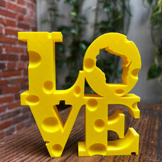 Dave West 3D Printed Cheese Love Sign