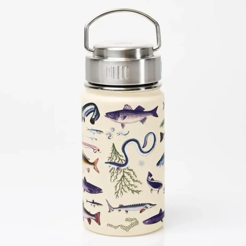 Cognitive Surplus 12 oz. Stainless Steel Vacuum Flask - Freshwater Fish