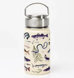Cognitive Surplus 12 oz. Stainless Steel Vacuum Flask - Freshwater Fish