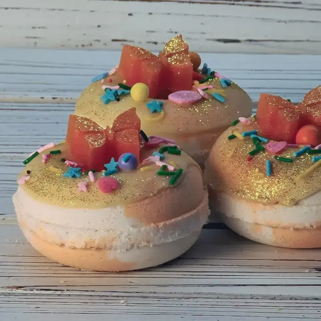 Handmade Natural Beauty Bath Bomb Donuts: Magic of Monarchs